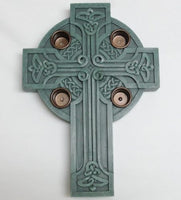 Celtic Cross Advent Wreath with Candles, 3/4 inch Base, 10 inch candles