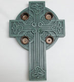 Celtic Cross Advent Wreath with Candles, 3/4 inch Base, 10 inch candles