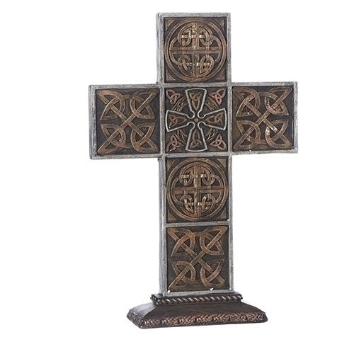 Celtic Tabletop  Resin Cross, 13 1/2 inches - St. Mary's Gift Store