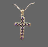 Amethyst Sterling Silver Cross - St. Mary's Gift Store