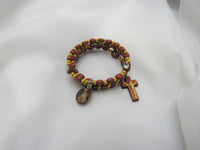 Wrap-around Wooden Rosary Bracelet - Guardian Angel - St. Mary's Gift Store