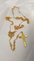 Gold Plated St. Benedict Rosary - St. Mary's Gift Store