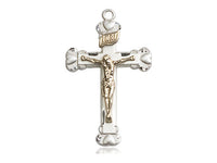 Gold Filled on Sterling Silver Crucifix, 1 1/8inch - St. Mary's Gift Store