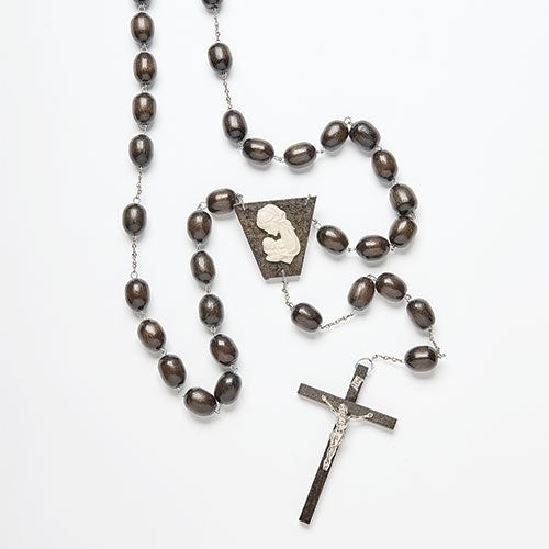 Brown Wood Wall Rosary, 60 inches - St. Mary's Gift Store
