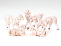 5 White Sheep Figurine Set for Fontanini 5 inch Scale Nativity - St. Mary's Gift Store