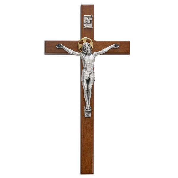 8" Beveled Cherry Crucifix - St. Mary's Gift Store