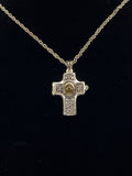 Communion Prayer Cross Shaped Locket with Message Scroll - St. Mary's Gift Store