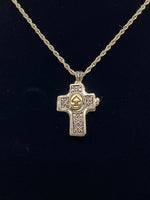 Holy Spirit Cross Shaped Locket with Message Scroll - St. Mary's Gift Store