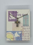 Holy Spirit Cross Shaped Locket with Message Scroll - St. Mary's Gift Store