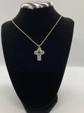 Irish Blessing Cross Shaped Locket with Message Scroll - St. Mary's Gift Store