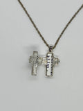 Irish Blessing Cross Shaped Locket with Message Scroll - St. Mary's Gift Store