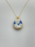 10KT Gold  Mother and Child Cameo Pendant with 18 inch 10KT Gold Chain - St. Mary's Gift Store
