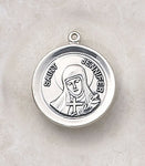 St Jennifer Gold Filled Round Medal with 18 inch Gold Plated Chain - St. Mary's Gift Store